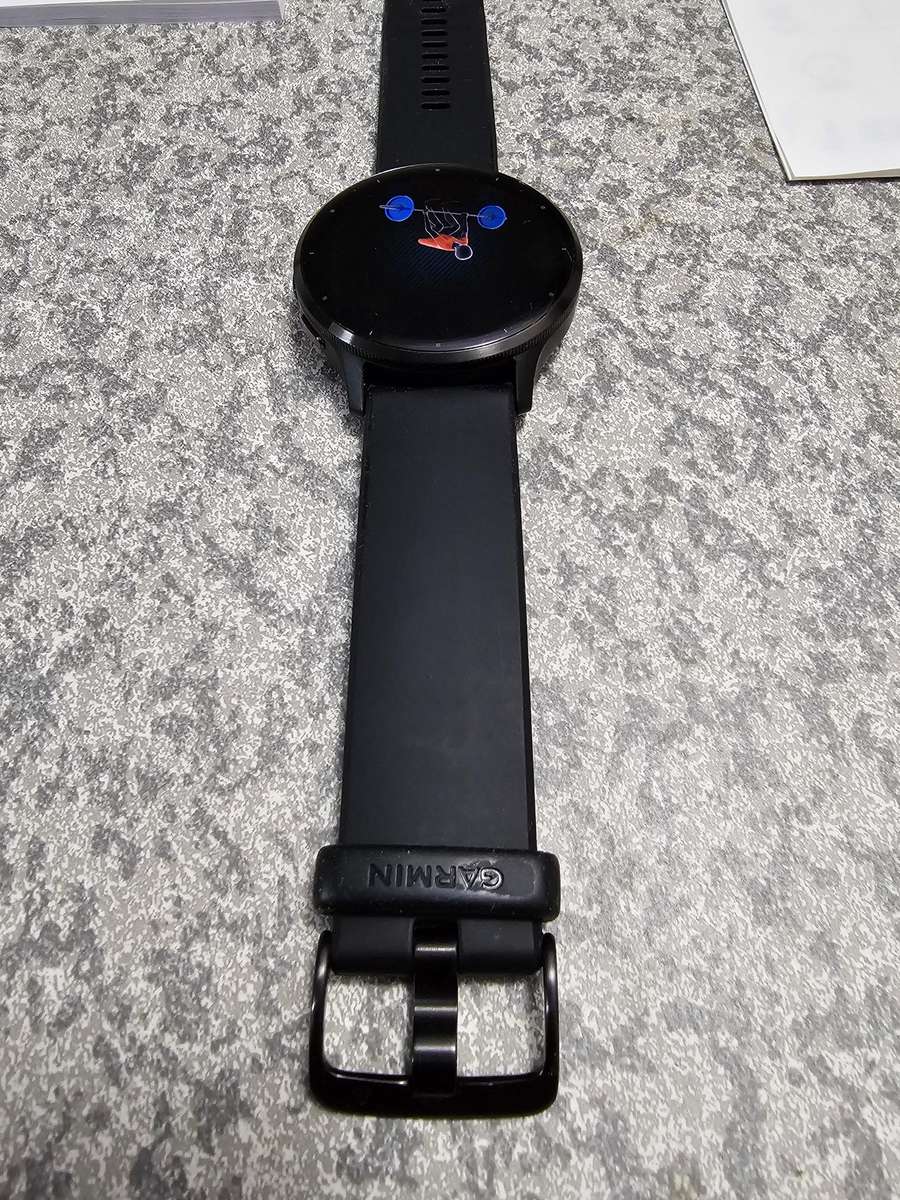 Garmin Venu 3 GPS Smart Watch 45mm Slate Stainless Steel Bezel with Black Case and Silicone Band