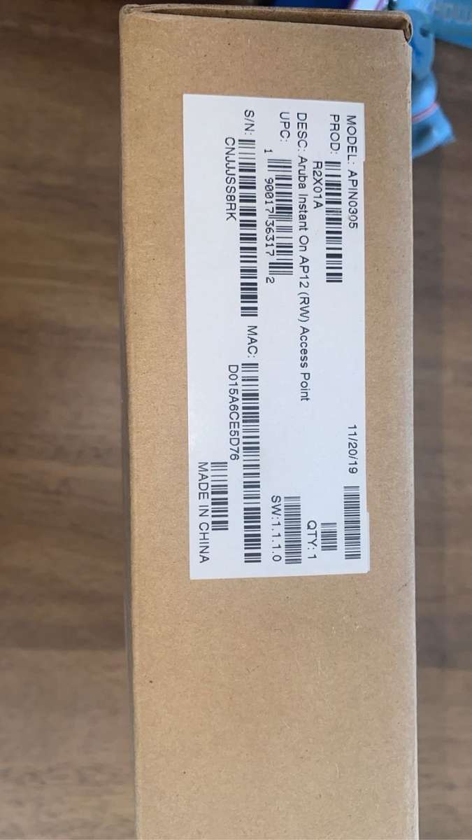 Brand New HPE Aruba Instant On AP12 Indoor Access Point  Unused, Opened Box