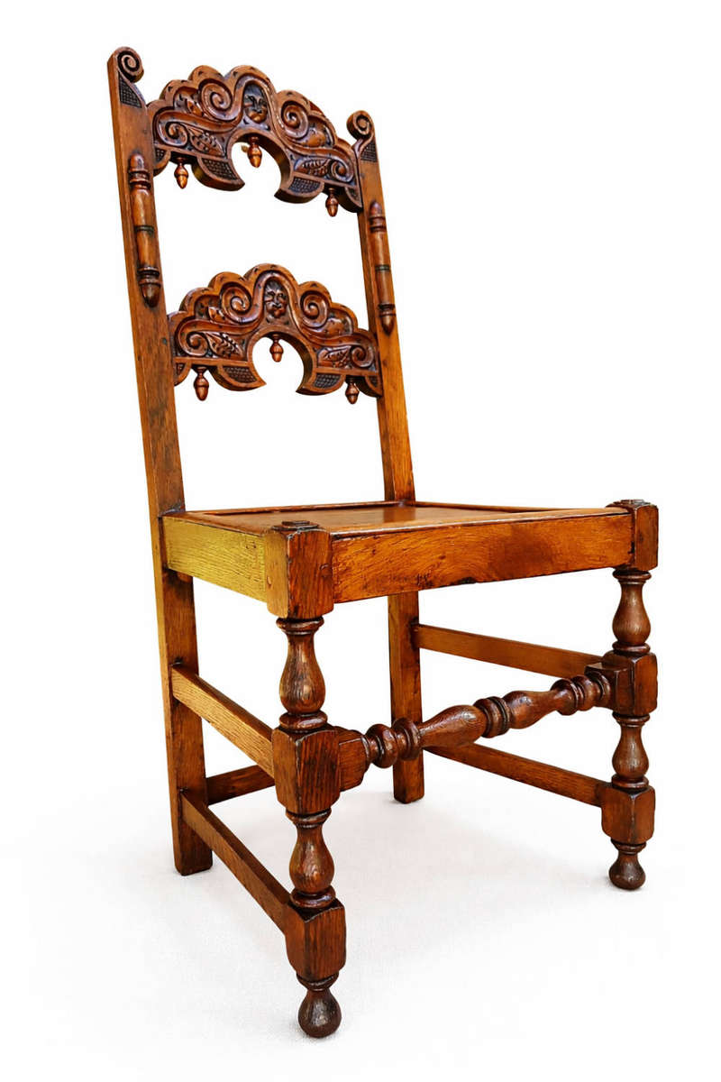 17th century South Yorkshire Oak Chair ~ Circa 1660 - 1680.
