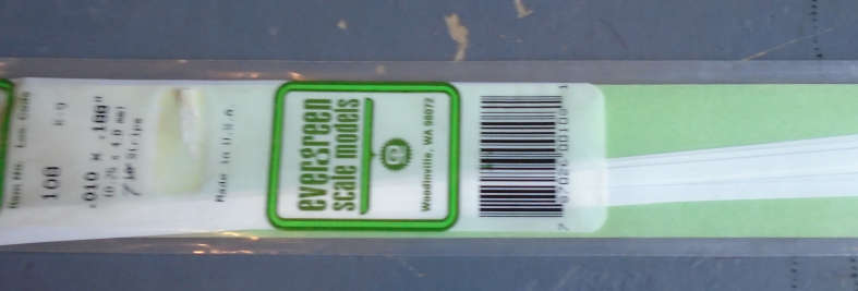 EVERGREEN - 7 X .25X4.8mm STRIPS, IN PKT X 350mm