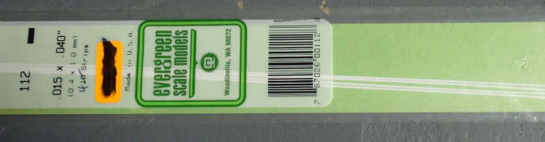 EVERGREEN - 4 X 0.4x1mm STRIPS, IN PKT X 350mm