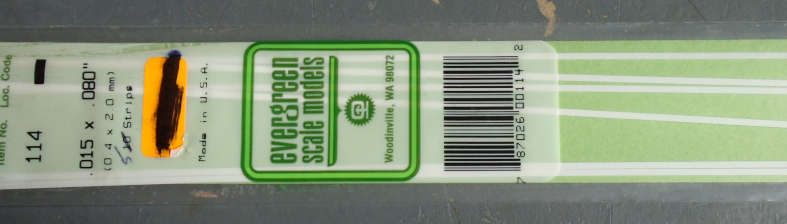 EVERGREEN - 5 X 0.4x2mm STRIPS, IN PKT X 350mm