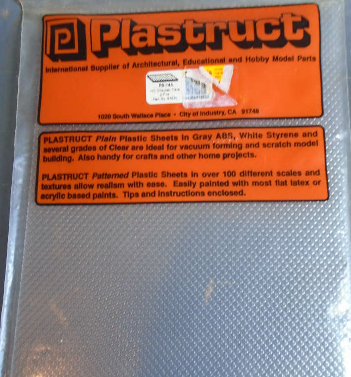 PLASTRUCT - 2 X HO SCALE CHECKER PLATE SHEET, IN PKT, 175 X 300mm