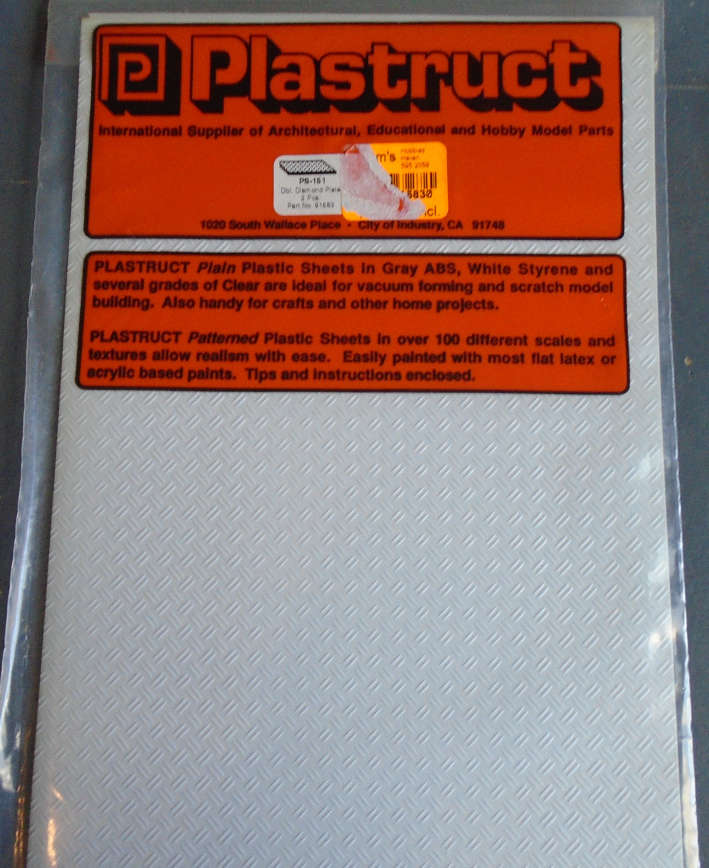 PLASTRUCT - 2 X DIAMOND PLATE SHEET, IN PKT, 175 X 300mm