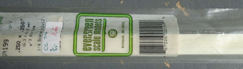 EVERGREEN - 3 X 6.3mm TUBE, IN PKT X 350mm