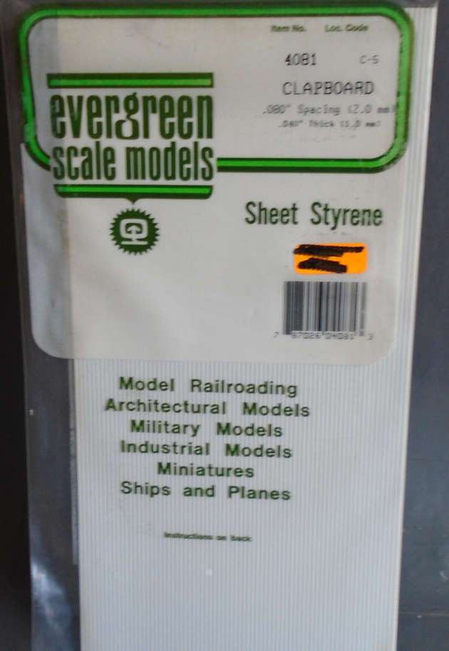 EVERGREEN - TILE 0.080" SPACING CLAPBOARD, IN PKT
