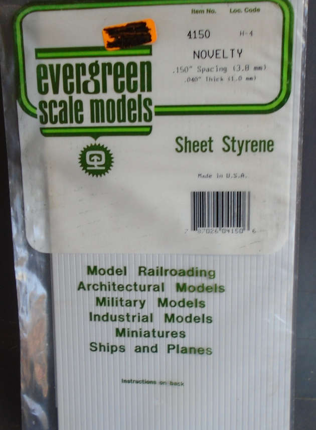 EVERGREEN - TILE 0.150" NOVELTY, IN PKT