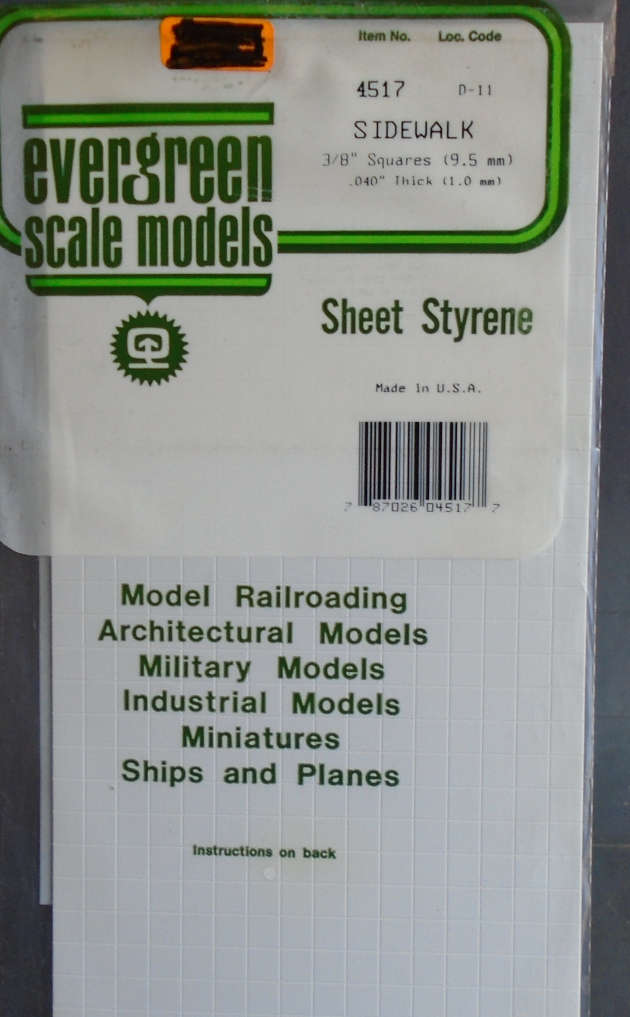 EVERGREEN - SIDEWALK 3/8" SQUARES, IN PKT