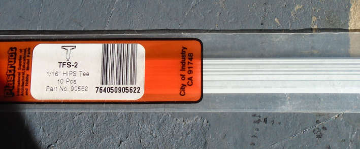 PLASTRUCT - 10 X 1/16" TEE, IN PKT, L-250mm