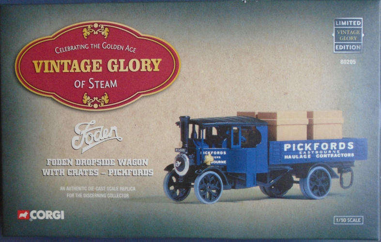 CORGI 1/50 SCALE - FODEN DROPSIDE WAGON W/CRATES - BOXED