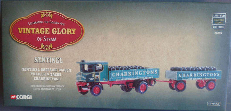 CORGI 1/50 SCALE - SENTINEL DROPSIDE WAGON, TRAILER & SACKS, MINT IN BOX