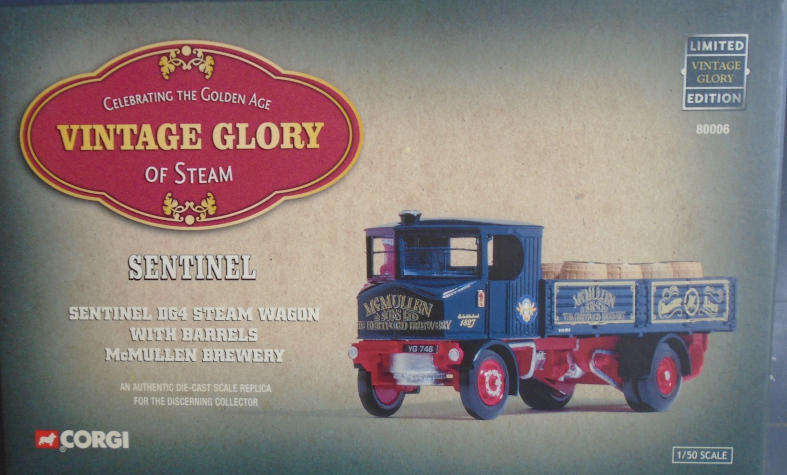 CORGI 1/50 SCALE - SENTINEL DG4 STEAM WAGON W/BARRELS - BOXED