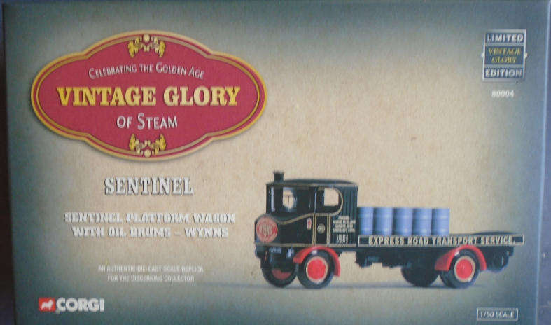 CORGI 1/50 SCALE - SENTINEL PLATFORM WAGON  W/OIL DRUMS - BOXED