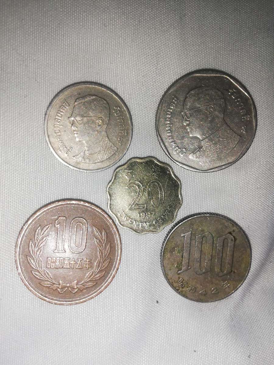 Hong Kong Thailand Japan Coins