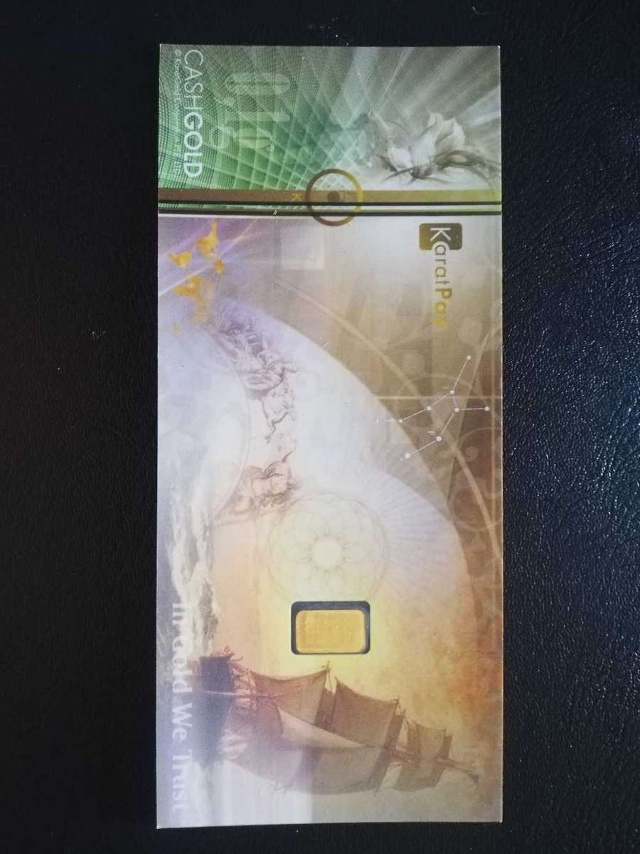 KARATBAR CASHGOLD CARDS - GOLD 999.9 PURITY (24CT) 0.1g