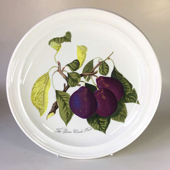 PORT MEIRON POMONA  DINNER PLATE ' THE REINE CLAUDE  PLUM '  heavy , deep sided plate