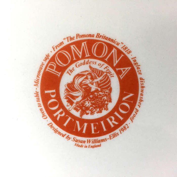 PORT MEIRON POMONA  DINNER PLATE ' THE REINE CLAUDE  PLUM '  heavy , deep sided plate