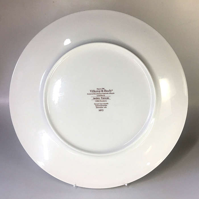VILLEROY & BOCH Vitro Porcelaine , CHARGER, SERVICE  PLATE ,  'JARDINS FRANCAIS No. 3 ' 30,5 cm. / 1