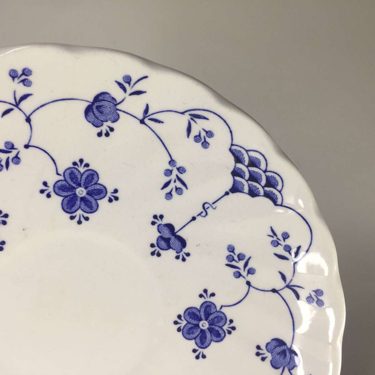 MYOTT FINLANDIA   PORCELAIN TEA  TRIO ' hand engraved ,blue patterned design  '