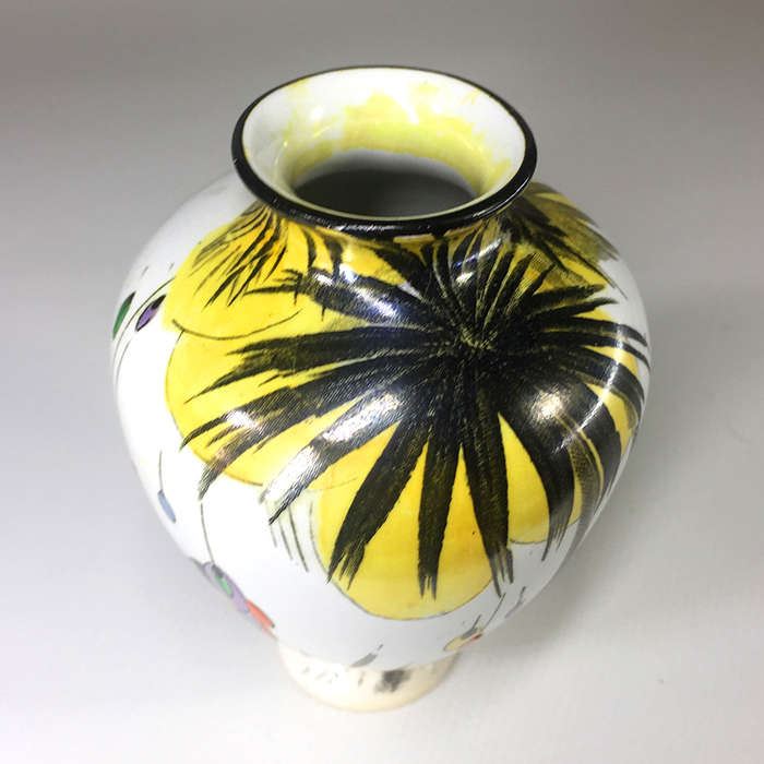 SHELLEY  set : vase 8548,  and jug 6576 ,  hand painted art deco design
