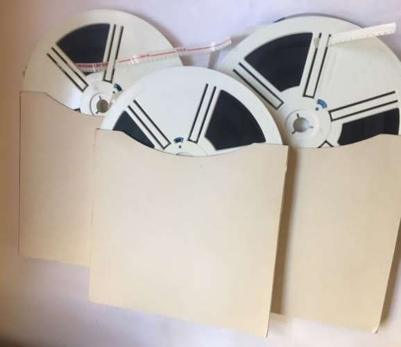 8 mm. PHOTAX FILM REELS , 180 mm. / 7 ins. diam. 3 reels in sleeves, in original packaging box