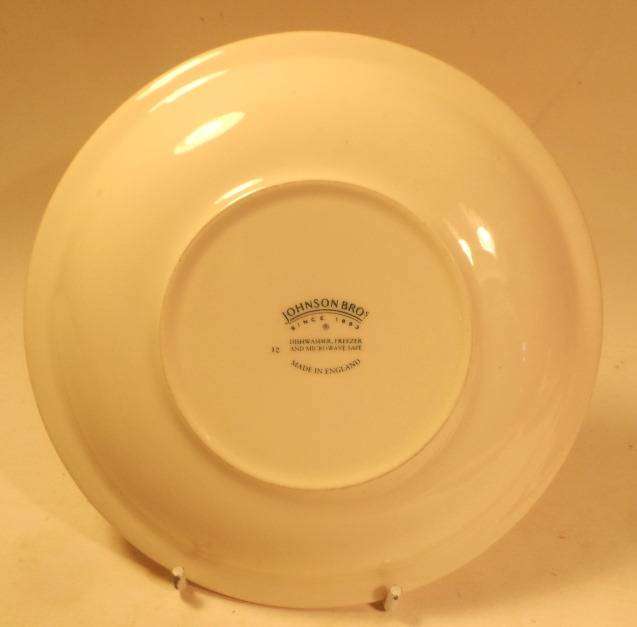 JOHNSON BROS. ENGLISH PORCELAIN TEA TRIOS ' PAPYRUS ' deco design - 7 trios available