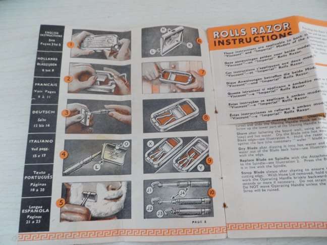 VINTAGE 1927  ROLLS RAZOR  complete shaving kit  IMPERIAL MODEL  EPH 4064