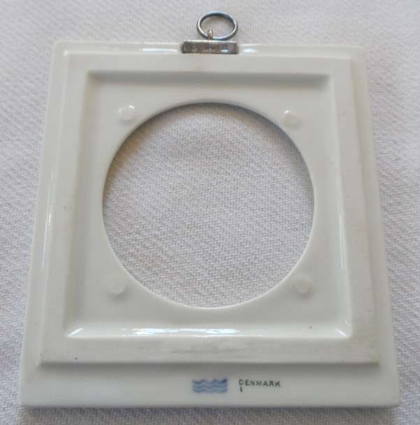 DANISH PORCELAIN PICTURE FRAMES  with backing mounts and glass  , set of 3