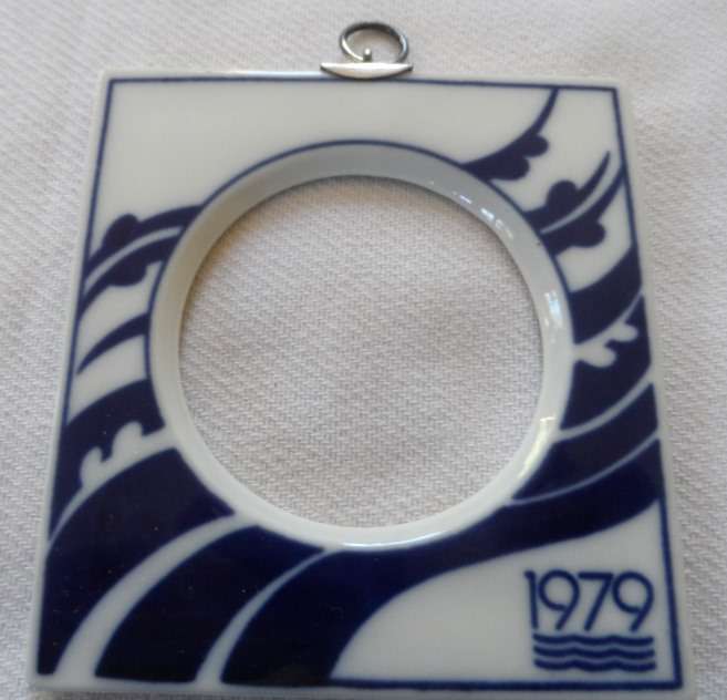 DANISH PORCELAIN PICTURE FRAMES  with backing mounts and glass  , set of 2