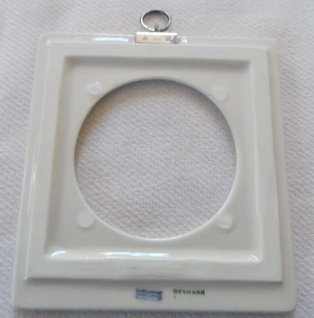 DANISH PORCELAIN PICTURE FRAMES  with backing mounts and glass  , set of 2