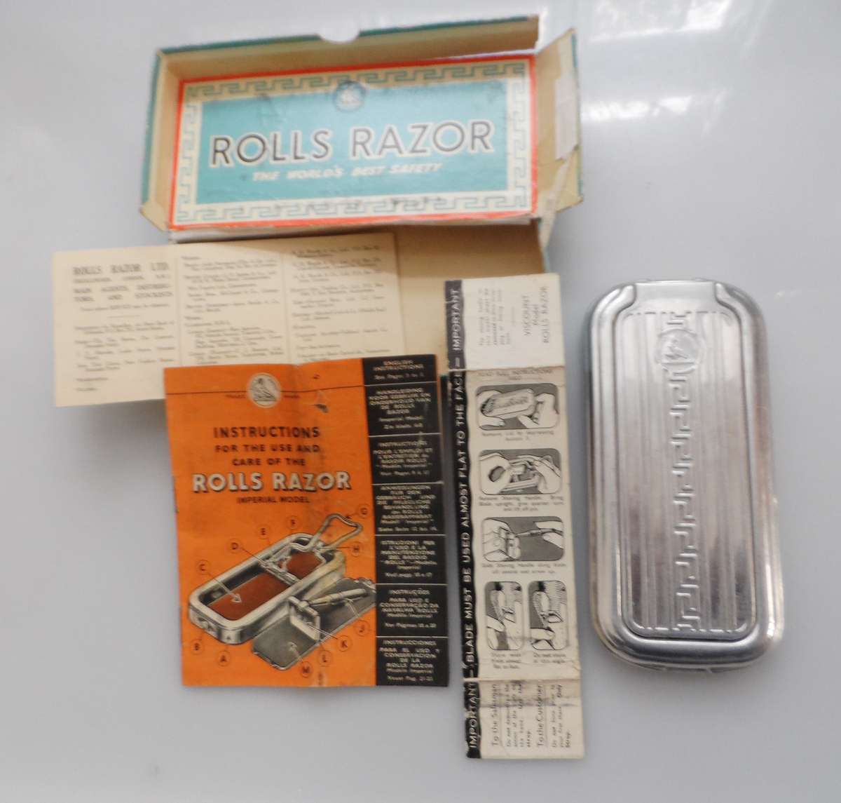VINTAGE 1927  ROLLS RAZOR  complete shaving kit  IMPERIAL MODEL  EPH 4064