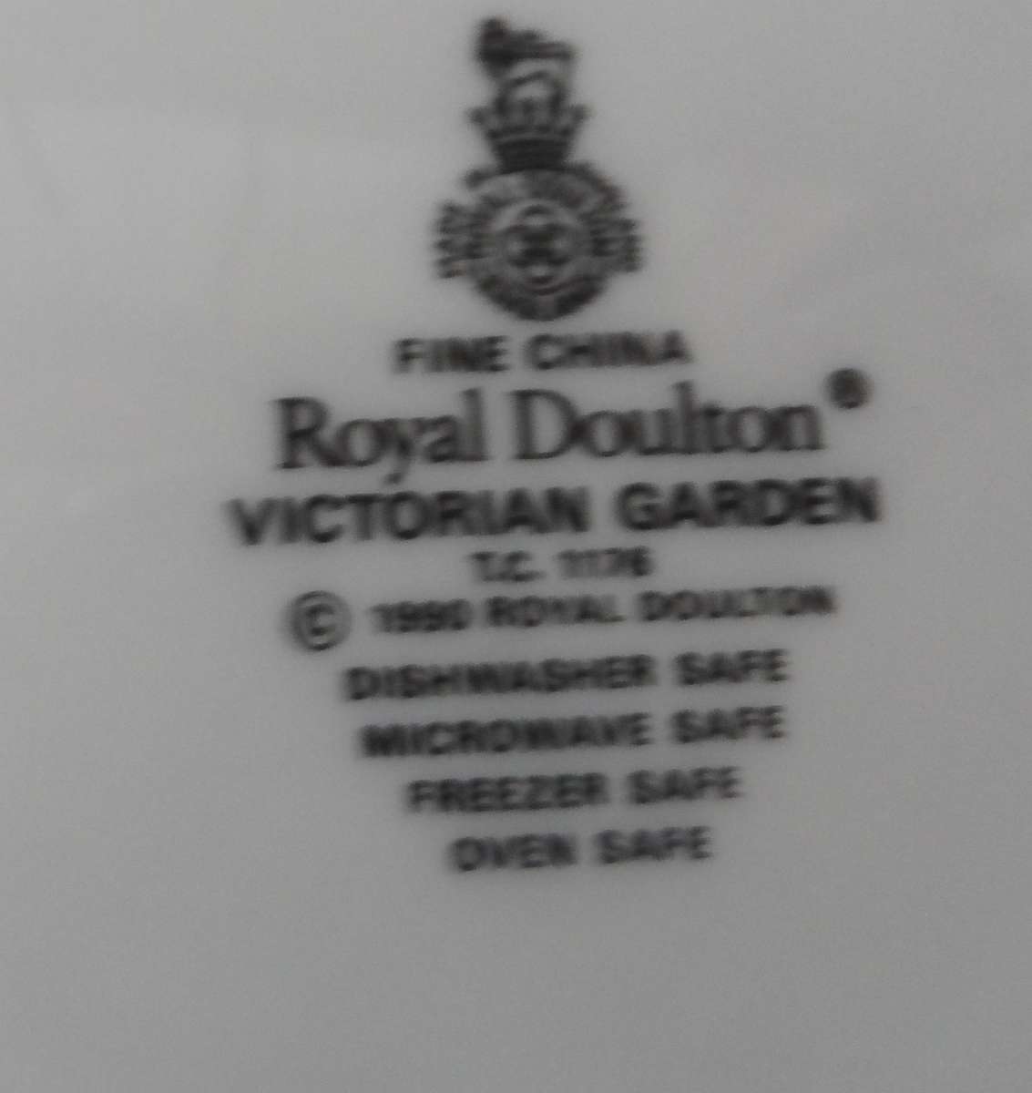 ROYAL DOULTON  DEEP WELLED DINNER PLATES  '  VICTORIAN GARDENS   ' Design TC1176 REPLACEMENT ITEMS