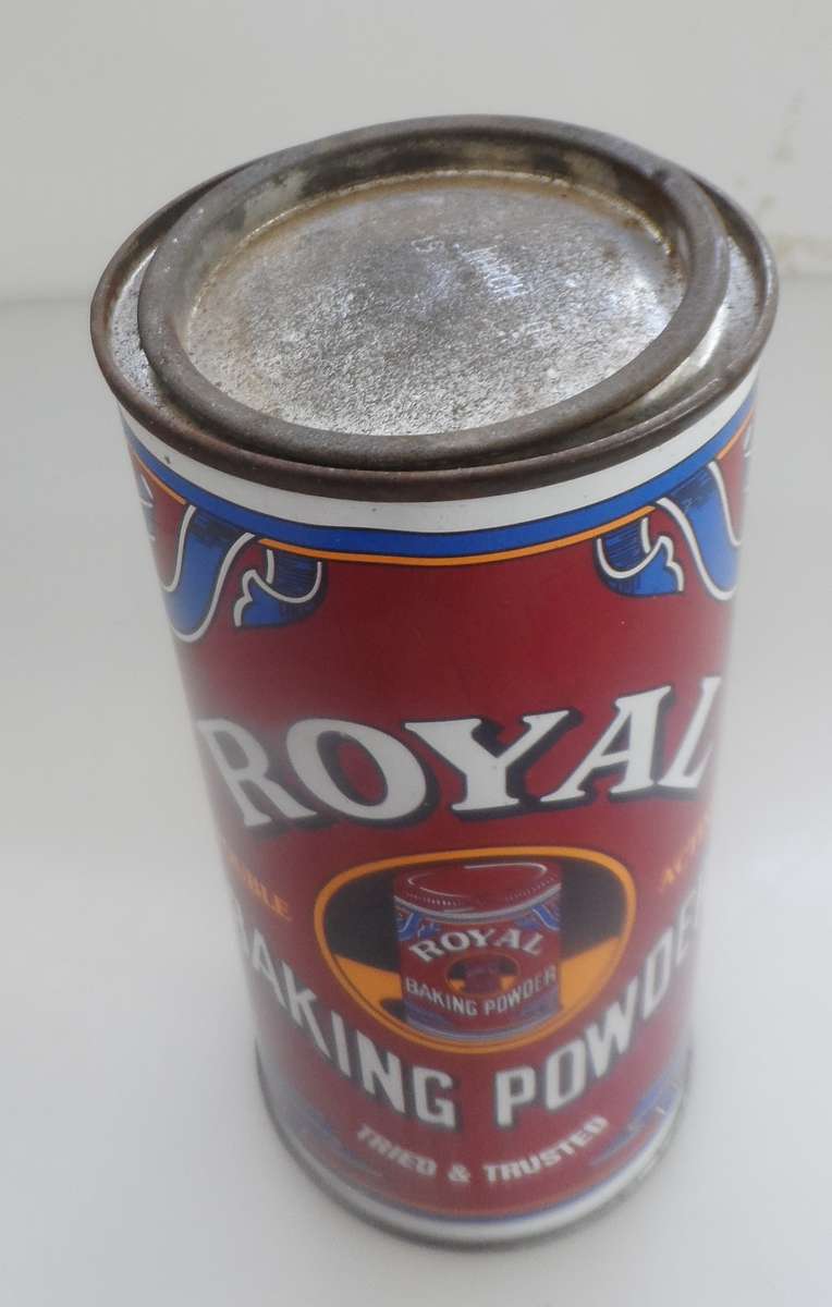 VINTAGE COLLECTIBLE , NABISCO, ROYAL BAKING POWDER  STORAGE TIN ( 500grm. ).
