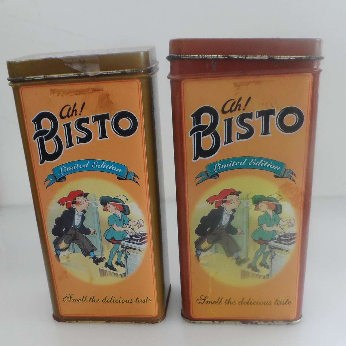 VINTAGE COLLECTIBLE BISTO STORAGE TINS X 2