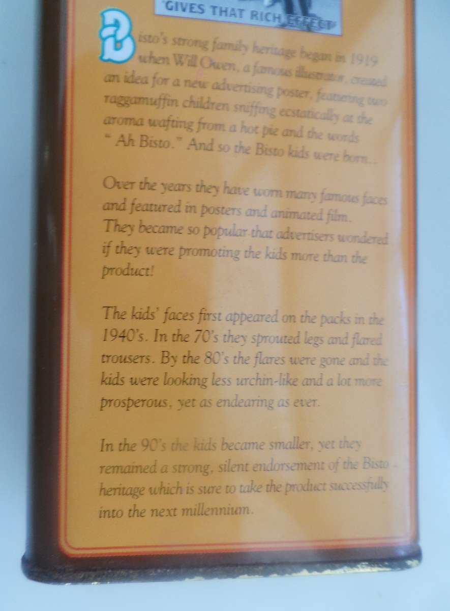 VINTAGE COLLECTIBLE BISTO STORAGE TINS X 2