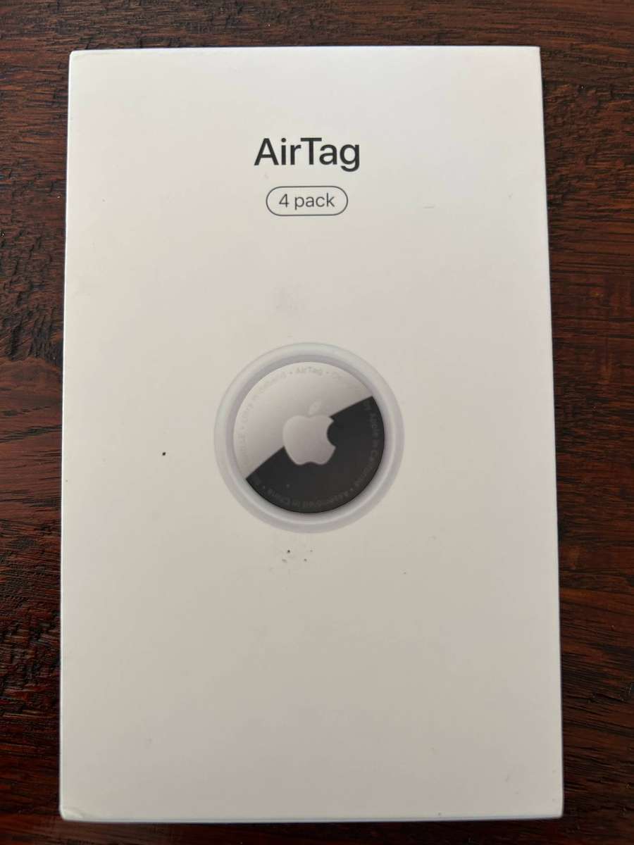 Apple AirTag 4 Pack. Keep Track of and find Your Keys, Wallet, Luggage, Backpack, and More.