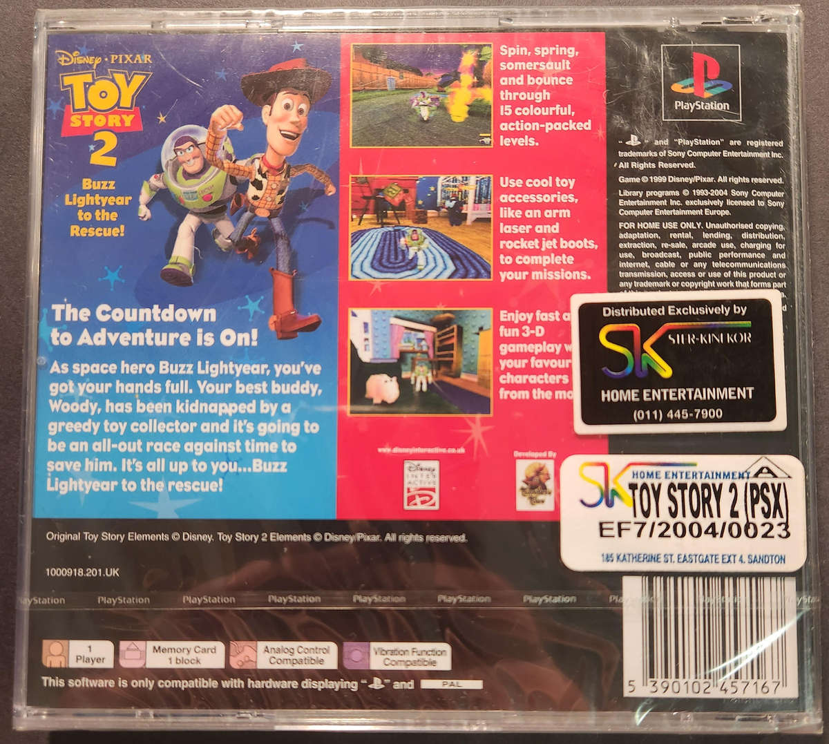 Disney Pixar's Toy Story 2: Buzz Lightyear to the Rescue! (PS1) SEALED