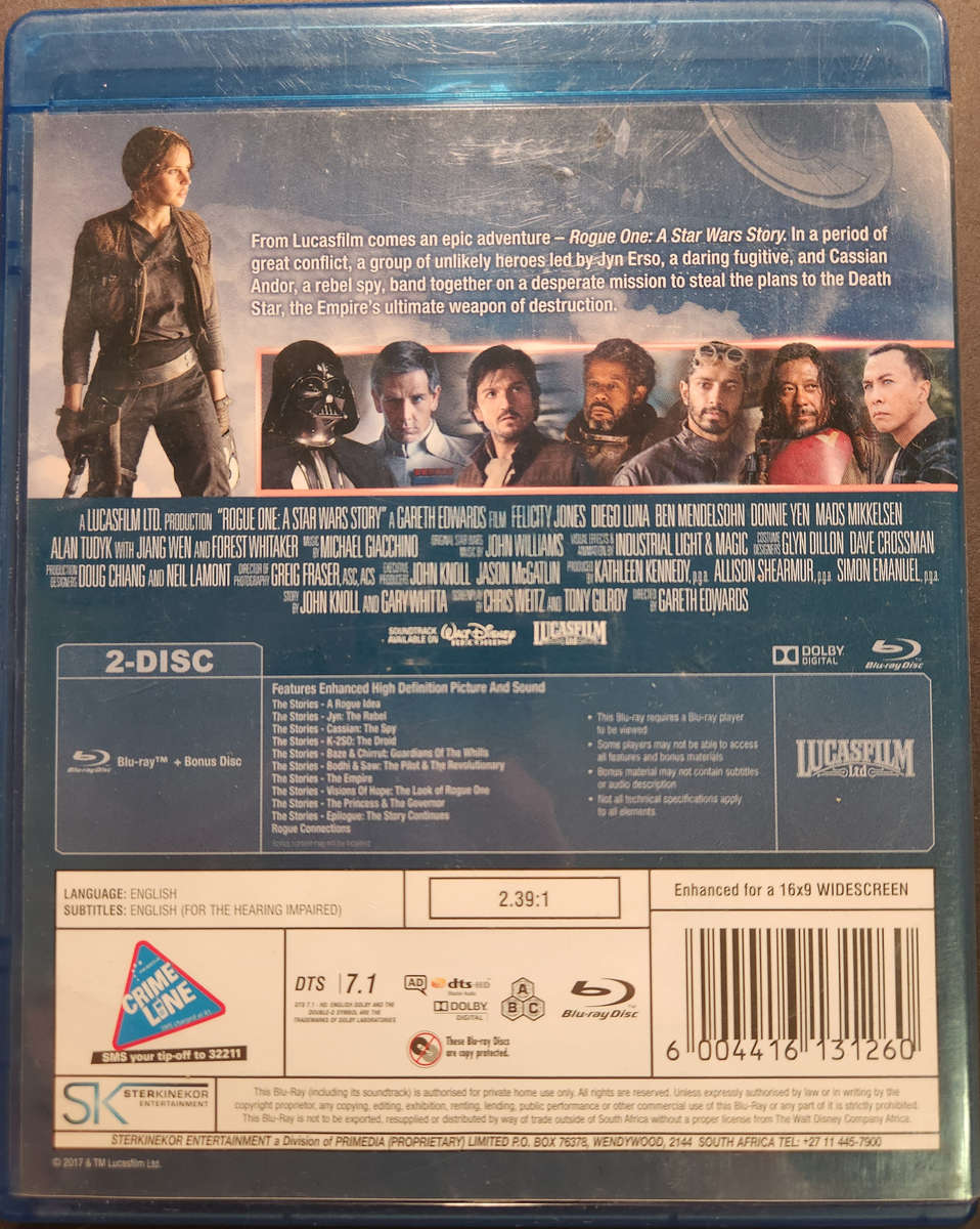 Rogue One - A Star Wars Story (2 Discs) (Blu Ray)