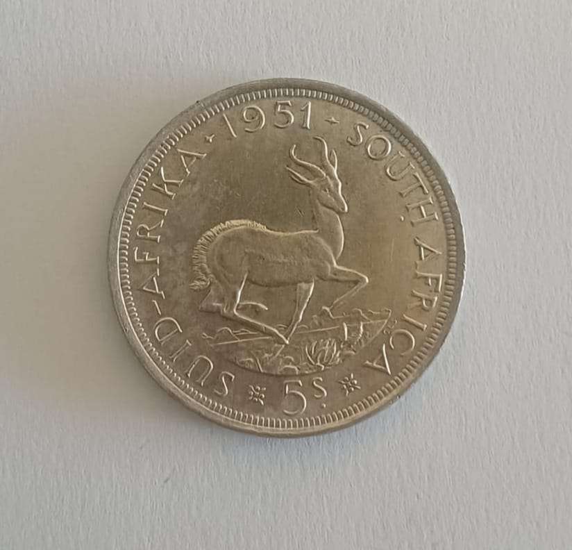 1951 South Africa 5 shillings