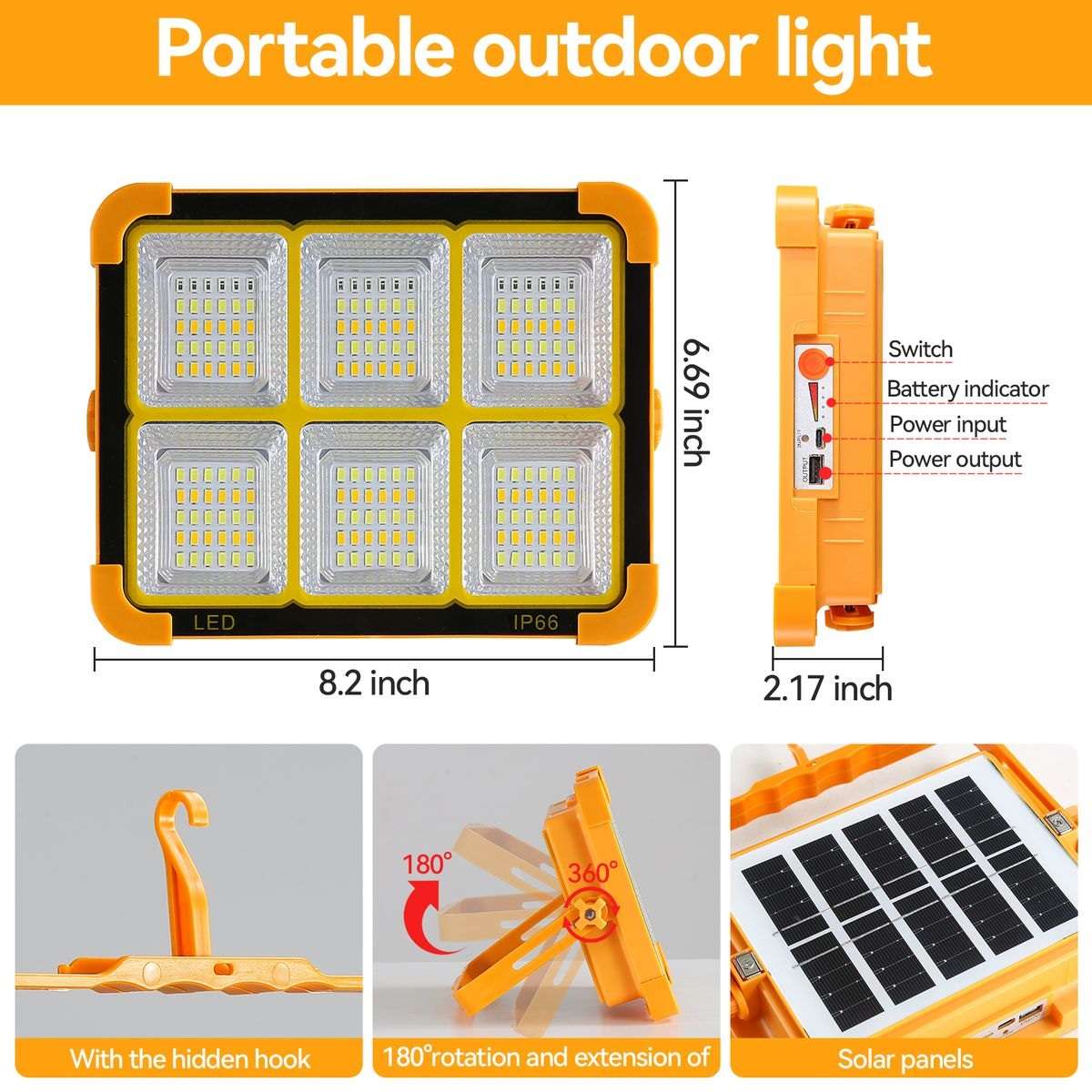 FIVESTAR Waterproof LED Solar , Outdoor ,Working and Load Shedding Light