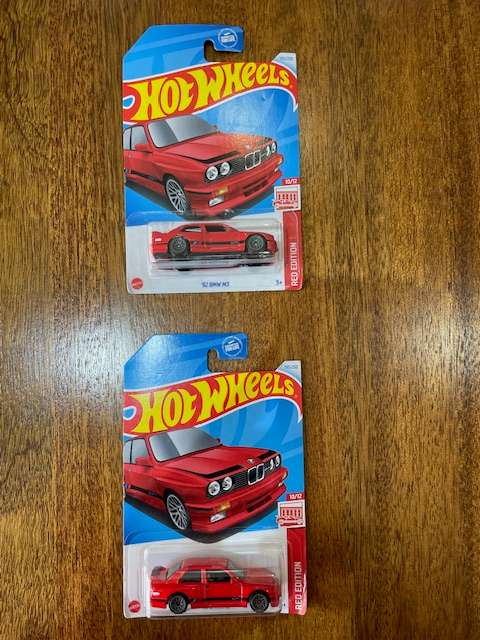 SCARCE !!! - Hotwheels '92 BMW M3 (Red edition)