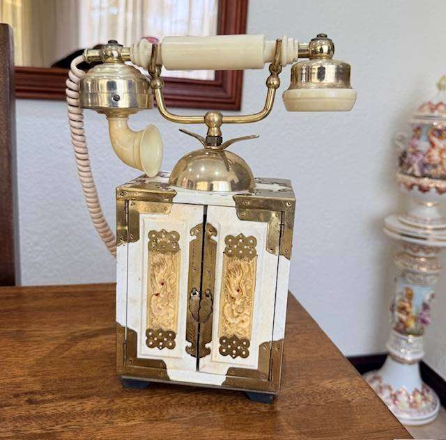 Vintage Oriental Themed Rotary Telephone
