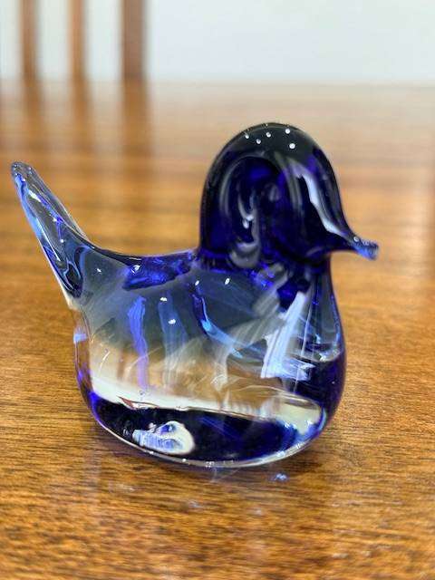 VINTAGE HANDBLOWN MURANO GLASS - BLUE BIRD