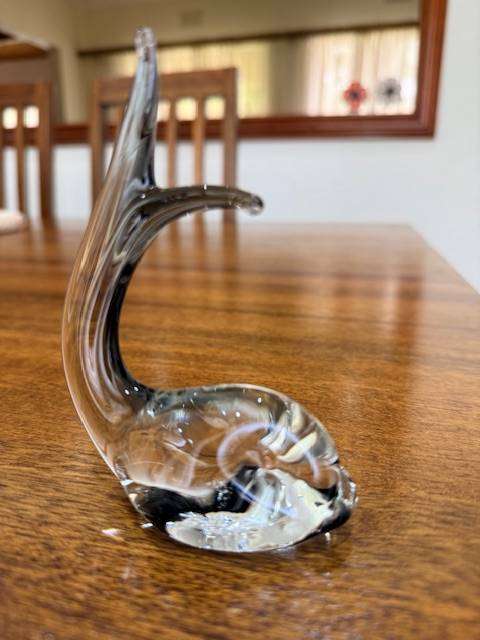 VINTAGE HANDBLOWN MURANO GLASS - WHALE