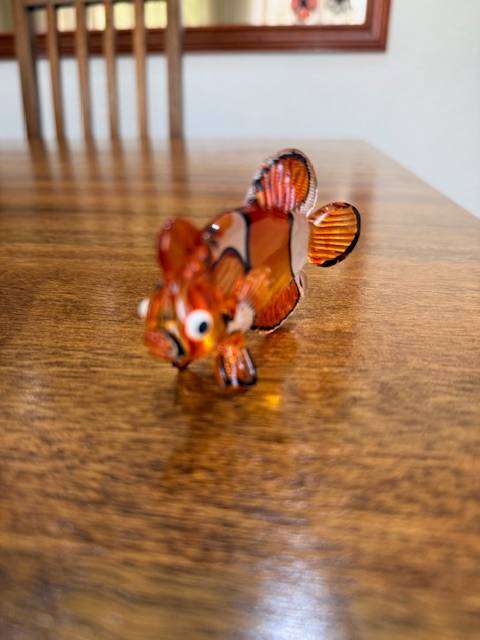 VINTAGE HANDBLOWN MURANO GLASS - CLOWN FISH (NEMO)