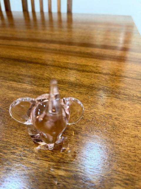 VINTAGE HANDBLOWN MURANO GLASS - PINK ELEPHANT