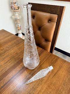 Tall "Made in Italy" Wine Glass Bottles/Decanters - 2 available