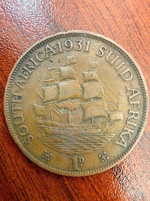 1931 South Arican 1D - Penny