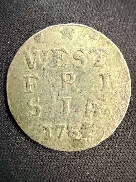 *SILVER SALE* 1784/80 Overstrike - Dutch 2 Stuivers "Double Wapenstuiver"