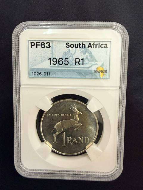 1965 South African Silver R1 - Graded PF63